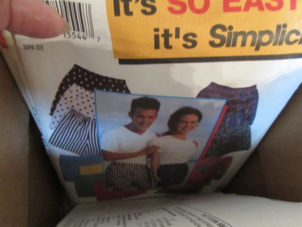 3 BOXES OF VINTAGE SEWING PATTERNS