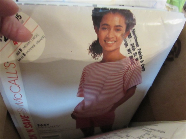 3 BOXES OF VINTAGE SEWING PATTERNS