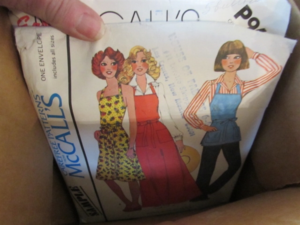 3 BOXES OF VINTAGE SEWING PATTERNS