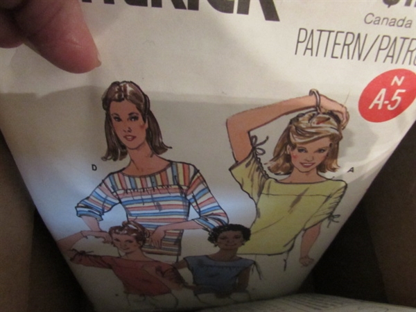 3 BOXES OF VINTAGE SEWING PATTERNS