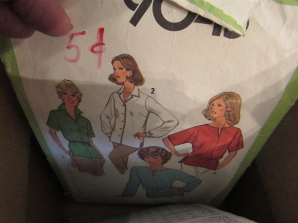 3 BOXES OF VINTAGE SEWING PATTERNS