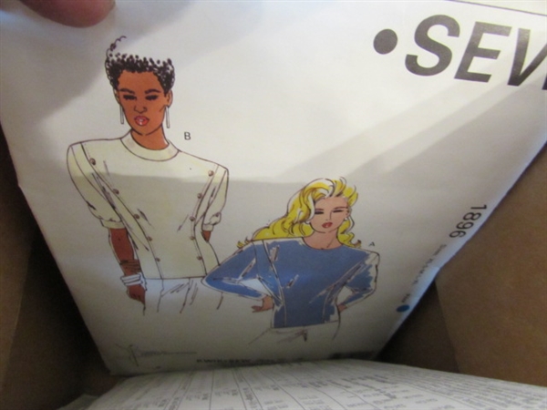 3 BOXES OF VINTAGE SEWING PATTERNS