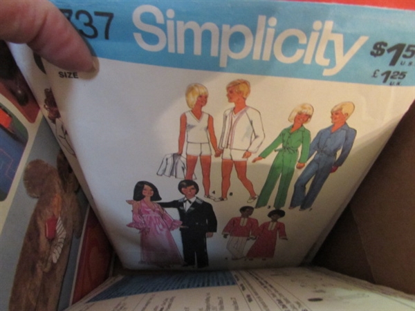 3 BOXES OF VINTAGE SEWING PATTERNS