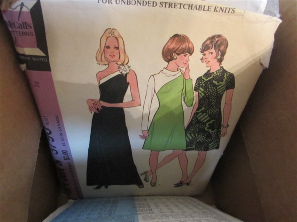 3 BOXES OF VINTAGE SEWING PATTERNS