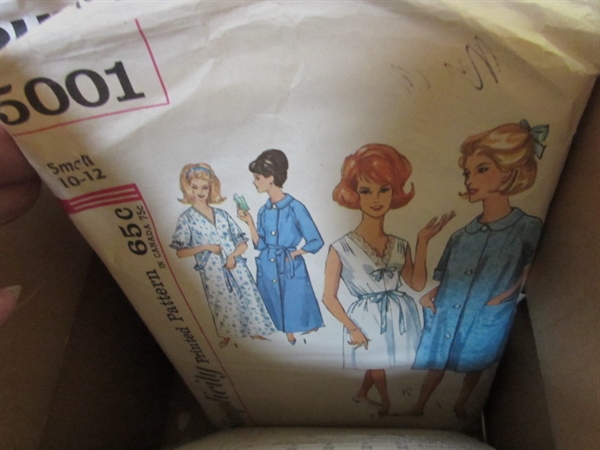 3 BOXES OF VINTAGE SEWING PATTERNS