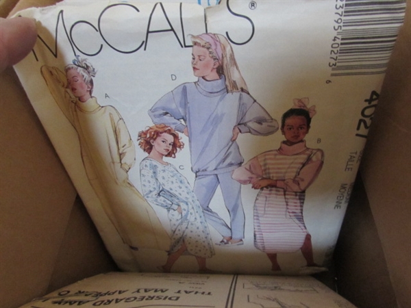 3 BOXES OF VINTAGE SEWING PATTERNS