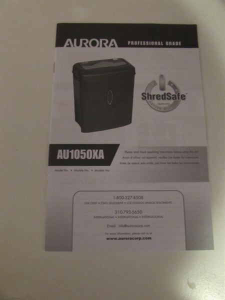 AURORA PAPER SHREDDER