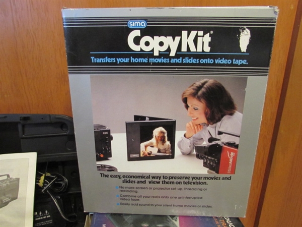 VINTAGE VHS MOVIE CAMERA, & TRANSFER EQUIPMENT