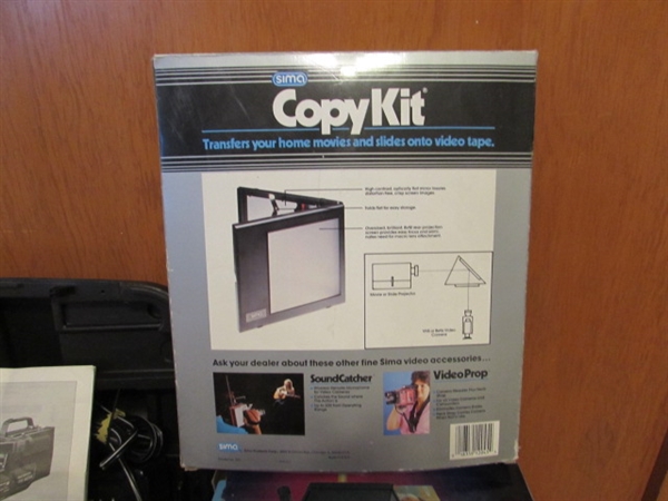 VINTAGE VHS MOVIE CAMERA, & TRANSFER EQUIPMENT