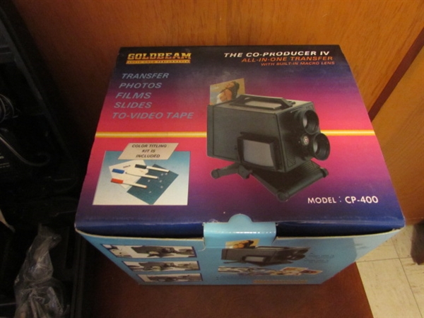 VINTAGE VHS MOVIE CAMERA, & TRANSFER EQUIPMENT