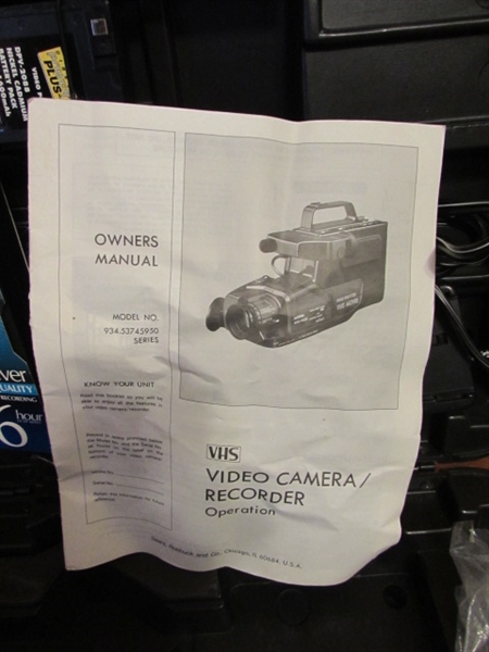 VINTAGE VHS MOVIE CAMERA, & TRANSFER EQUIPMENT