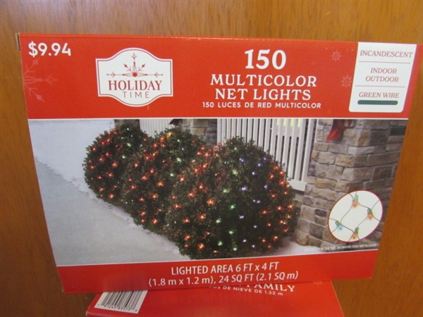 INFLATABLE SNOWMAN FAMILY, OUTDOOR LIGHTS & MORE