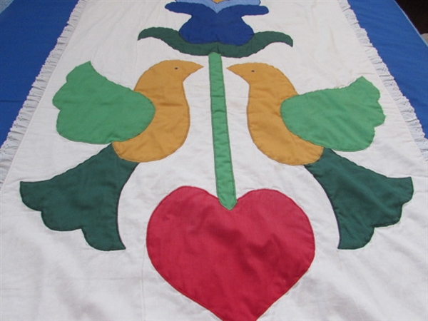 HAND APPLIQUED QUILT