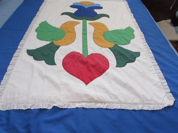 HAND APPLIQUED QUILT