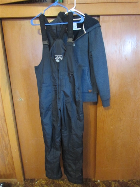 INSULATED BIB OVERALLS & KNIT JACKET