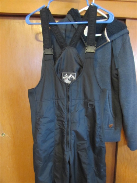 INSULATED BIB OVERALLS & KNIT JACKET