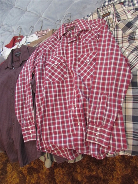 MEN'S SMALL/MEDIUM LONG SLEEVE BUTTON DOWN SHIRTS