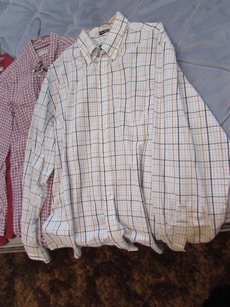MEN'S SMALL/MEDIUM LONG SLEEVE BUTTON DOWN SHIRTS