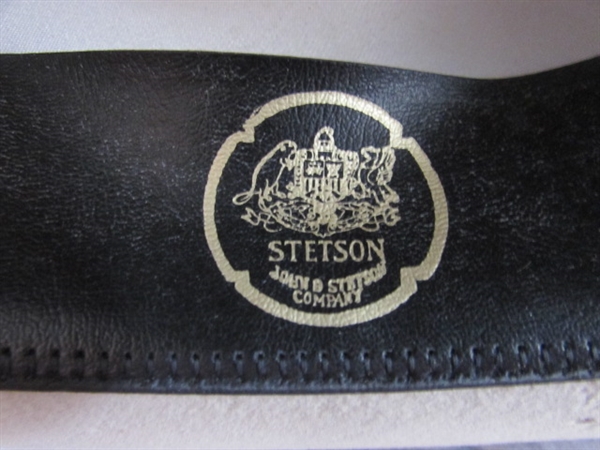 2 WOOL COWBOY HATS - STETSON HAS MOTH DAMAGE