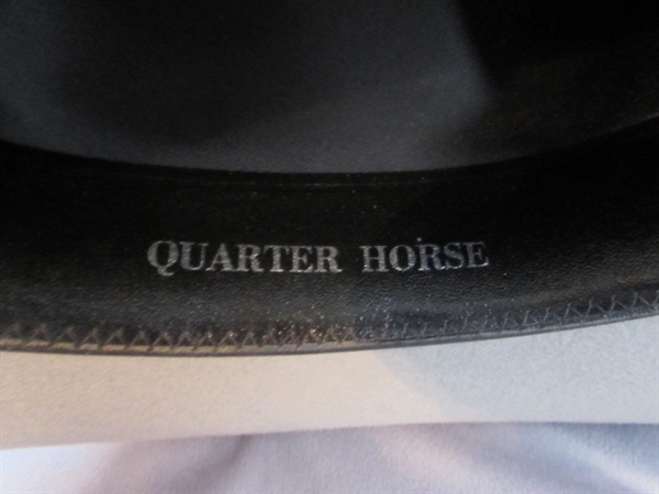 2 WOOL COWBOY HATS - STETSON HAS MOTH DAMAGE