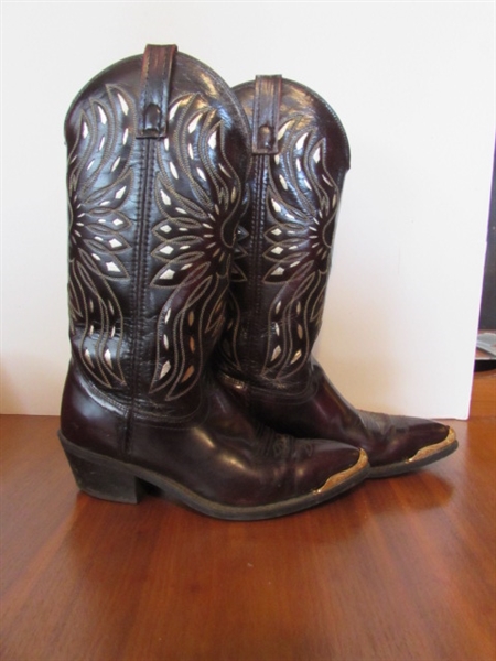 LADIES SIZE 7 D SHEPLERS COWBOY BOOTS