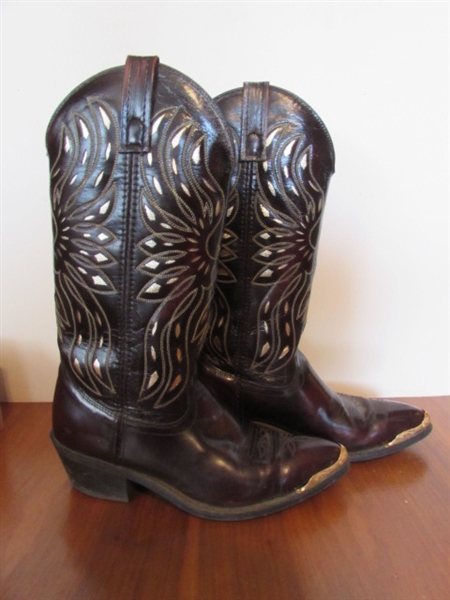 LADIES SIZE 7 D SHEPLERS COWBOY BOOTS