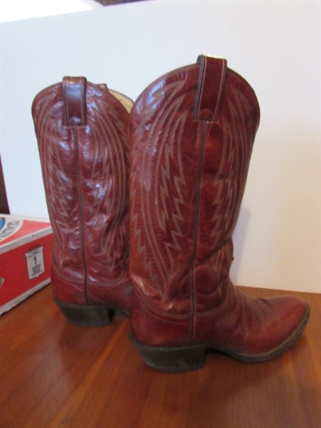 BROWN LADIES SIZE 7 D JUSTIN COWBOY BOOTS