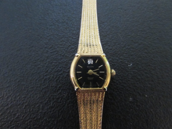 LADIES ELGIN WRIST WATCH & OTHER TIME PIECES - UNTESTED