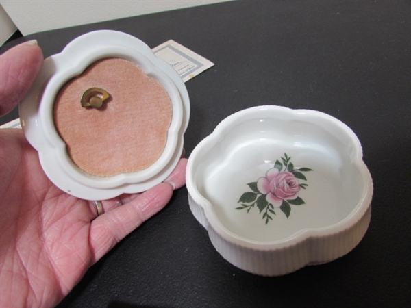 MUSICAL TRINKET BOX & FASHION JEWELRY PENDANTS, EARRINGS & PIN