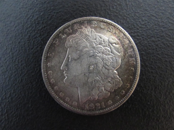 2 - 1921 MORGAN SILVER DOLLAR COINS