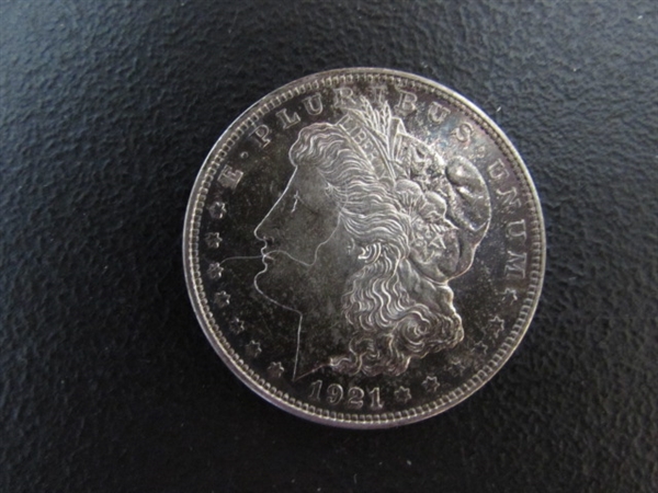 2 - 1921 MORGAN SILVER DOLLAR COINS