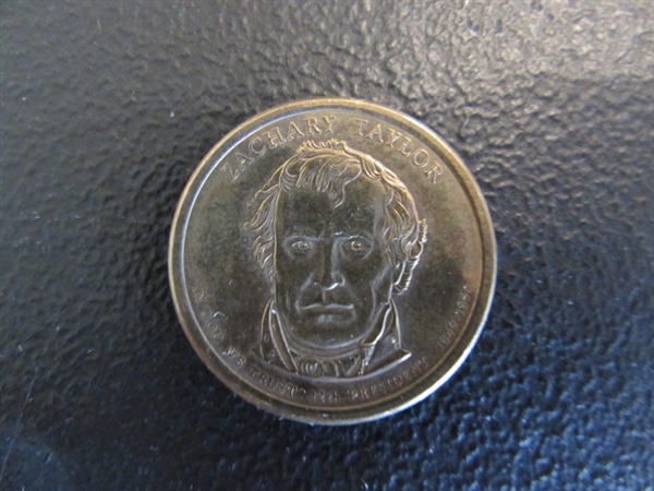 3 GOLD $1 US COINS & GOLD POSTAGE STAMP