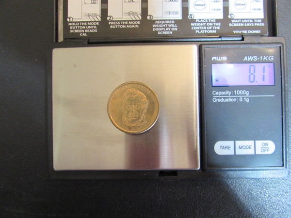 3 GOLD $1 US COINS & GOLD POSTAGE STAMP
