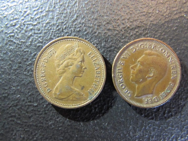 OLD MISSOURI SALES TAX RECEIPT COIN & COLLECTION OF FOREIGN COINS