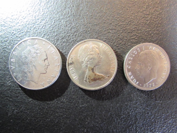OLD MISSOURI SALES TAX RECEIPT COIN & COLLECTION OF FOREIGN COINS