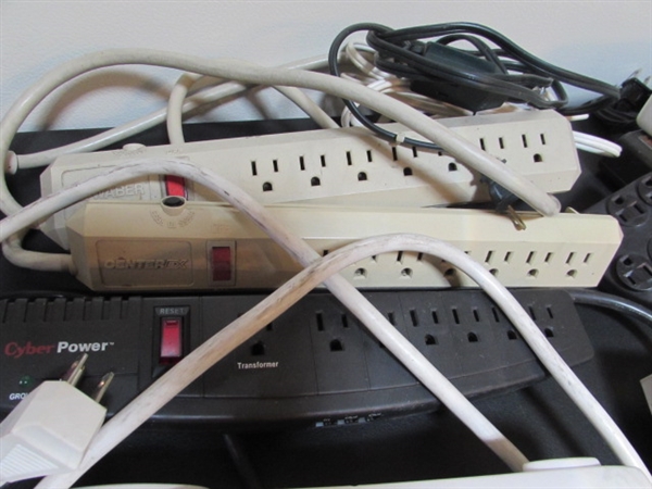 ALARM CLOCKS, POWER STRIPS, EXTENSION CORDS & MORE