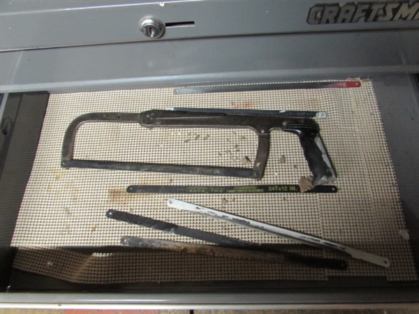 2 TIER CRAFTSMAN TOOL BOX WITH CONTENTS - NO KEYS