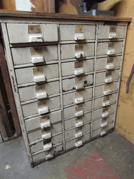 27- DRAWER METAL PARTS STORAGE CABINET