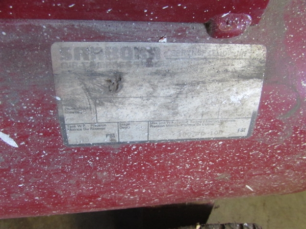 SANBORN MAGNA FORCE 2HP AIR COMPRESSOR (WORKS), IMPACT WRENCH & MORE