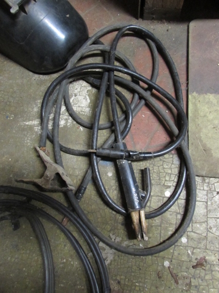 POWR-KRAFT 180 AC ARC WELDER, LEADS, WELDING HELMETS & MORE