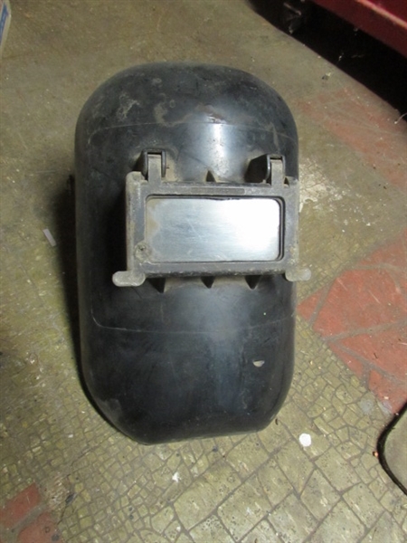 POWR-KRAFT 180 AC ARC WELDER, LEADS, WELDING HELMETS & MORE