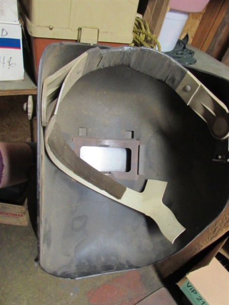 POWR-KRAFT 180 AC ARC WELDER, LEADS, WELDING HELMETS & MORE