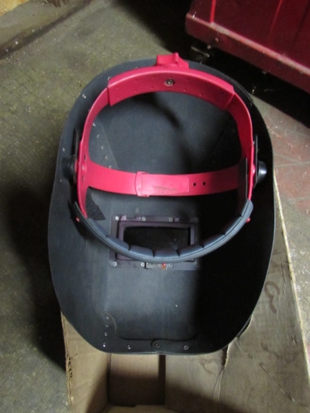 POWR-KRAFT 180 AC ARC WELDER, LEADS, WELDING HELMETS & MORE