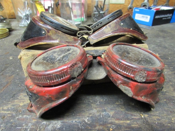 POWR-KRAFT 180 AC ARC WELDER, LEADS, WELDING HELMETS & MORE