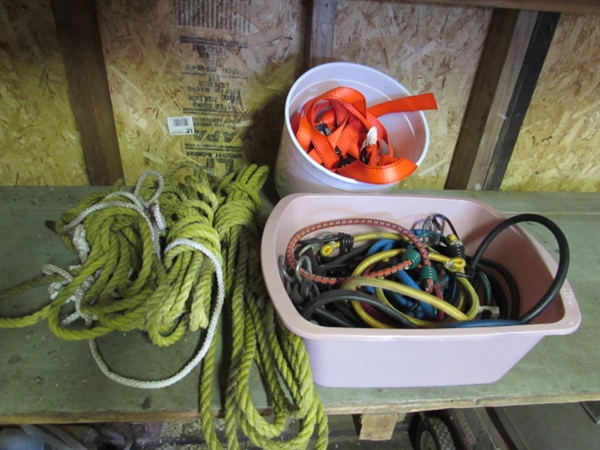 RATCHET STRAPS, ROPE & BUNGEE CORDS