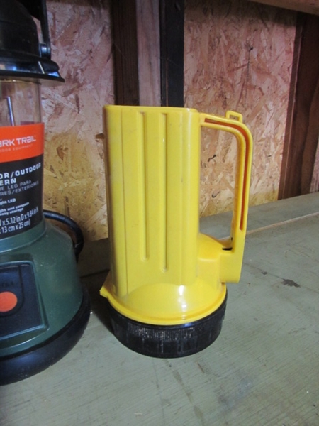 FLASHLIGHTS, LED LANTERN, DROP LIGHT & EXTENSION CORD