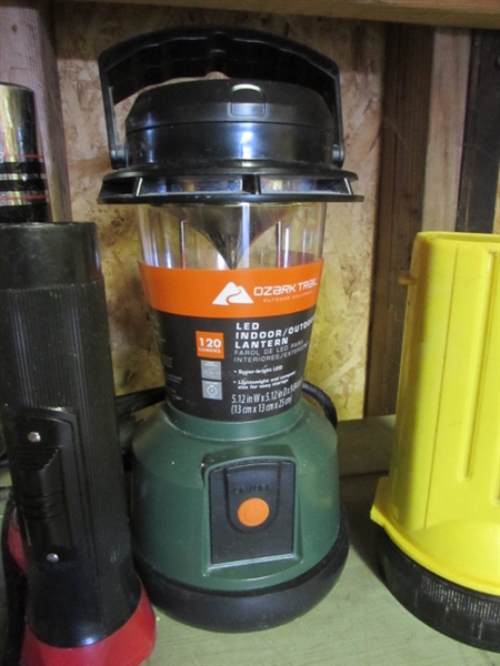 FLASHLIGHTS, LED LANTERN, DROP LIGHT & EXTENSION CORD