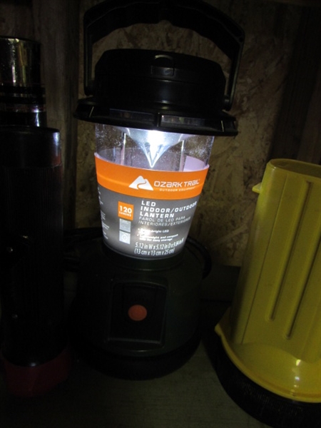 FLASHLIGHTS, LED LANTERN, DROP LIGHT & EXTENSION CORD