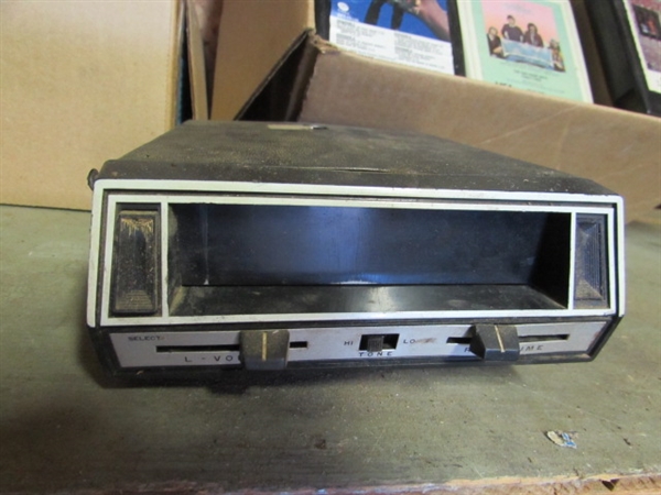 VINTAGE 8-TRACK PLAYER (UNTESTED) & 8-TRACK TAPES