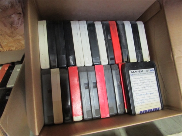 VINTAGE 8-TRACK PLAYER (UNTESTED) & 8-TRACK TAPES